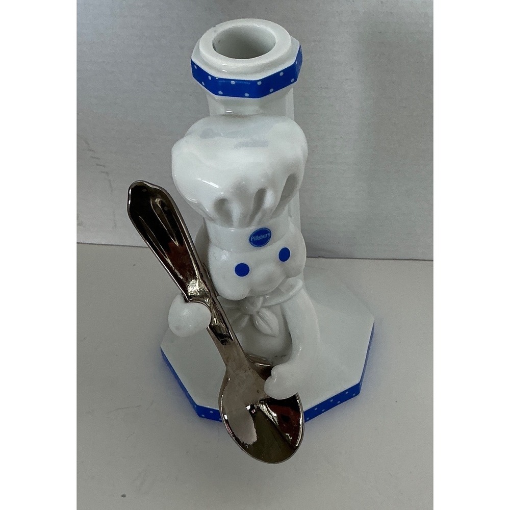 Pillsbury Y2K Doughboy Candlestick Holder Danbury Mint Porcelain Kitchen Decor